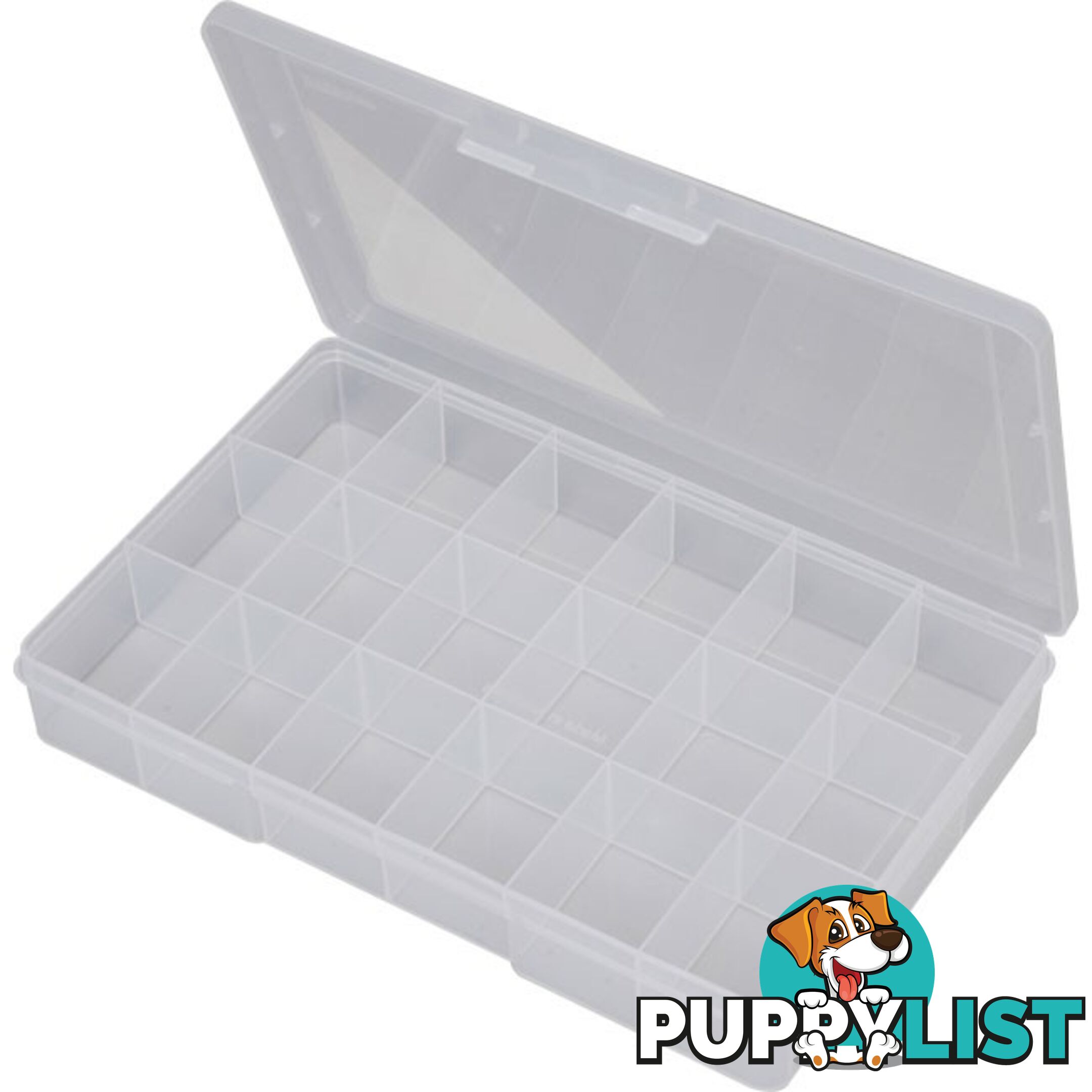 1H094 18 COMPARTMENT STORAGE BOX LARGE PLASTIC CASE