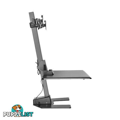 EDT10T02B DUAL MONITOR ELEC SIT STAND DESKTOP WORK STATION- BLACK