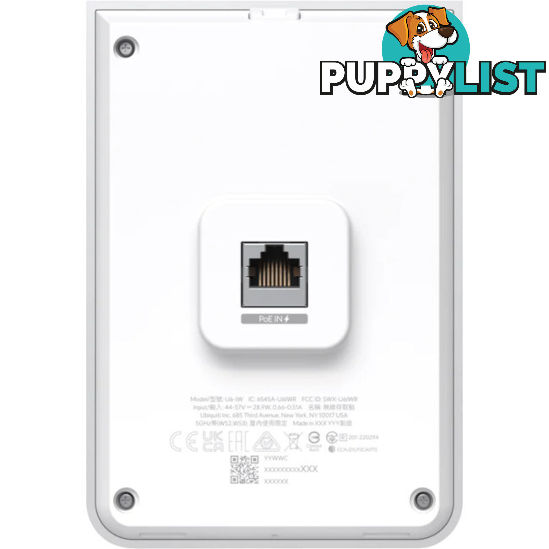 U6-IW WI-FI 6 IN-WALL ACCESS POINT BUILT-IN POE SWITCH