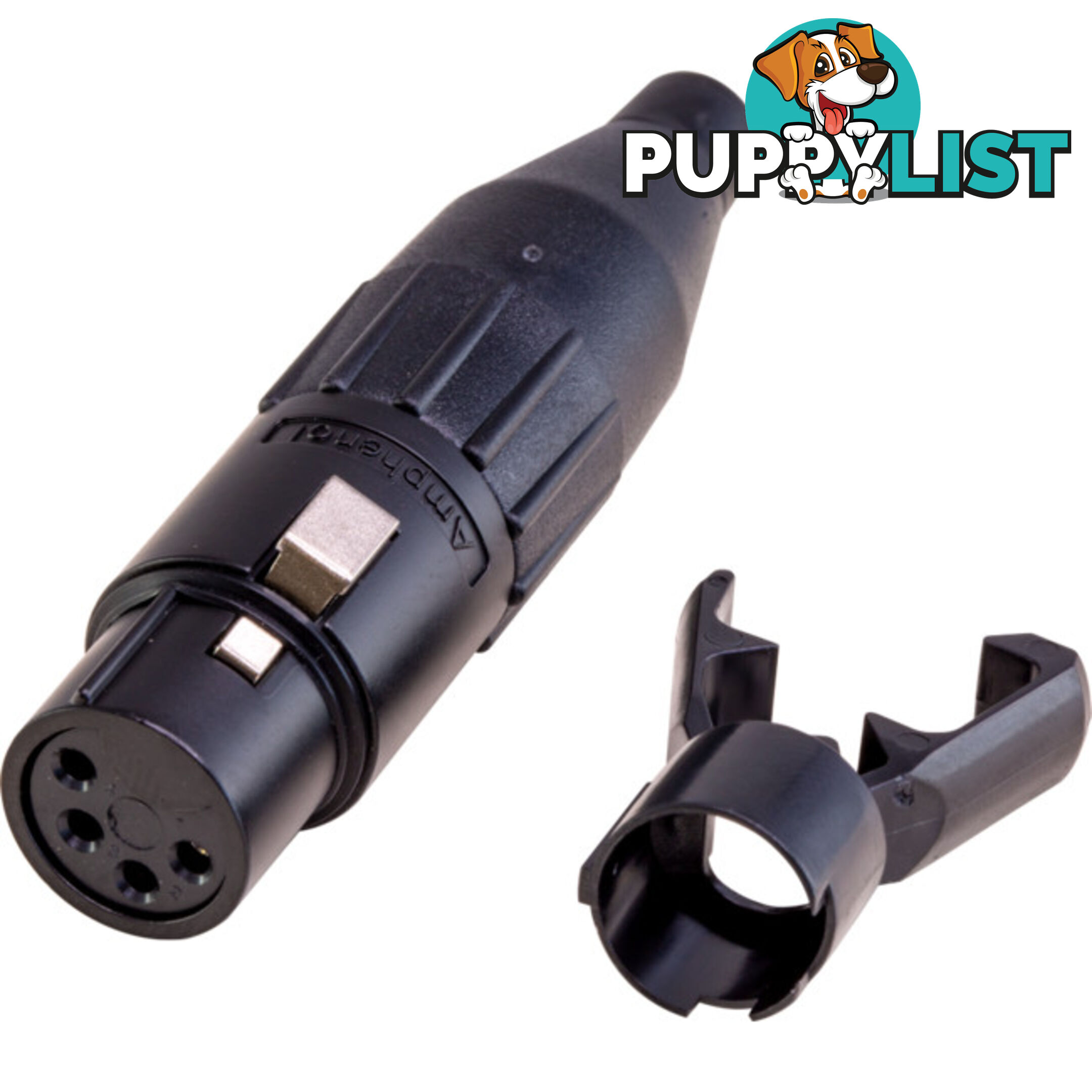 PD5333 4 PIN XLR LINE SOCKET - BLACK (AC4FB)