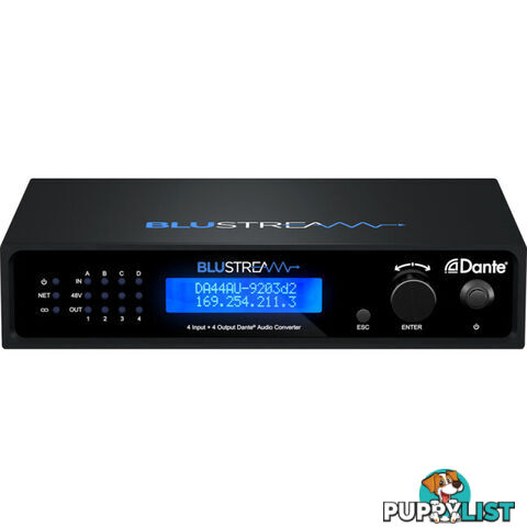 DA44AU 4X4 DANTE DIGITAL AUDIO MATRIX BLUSTREAM