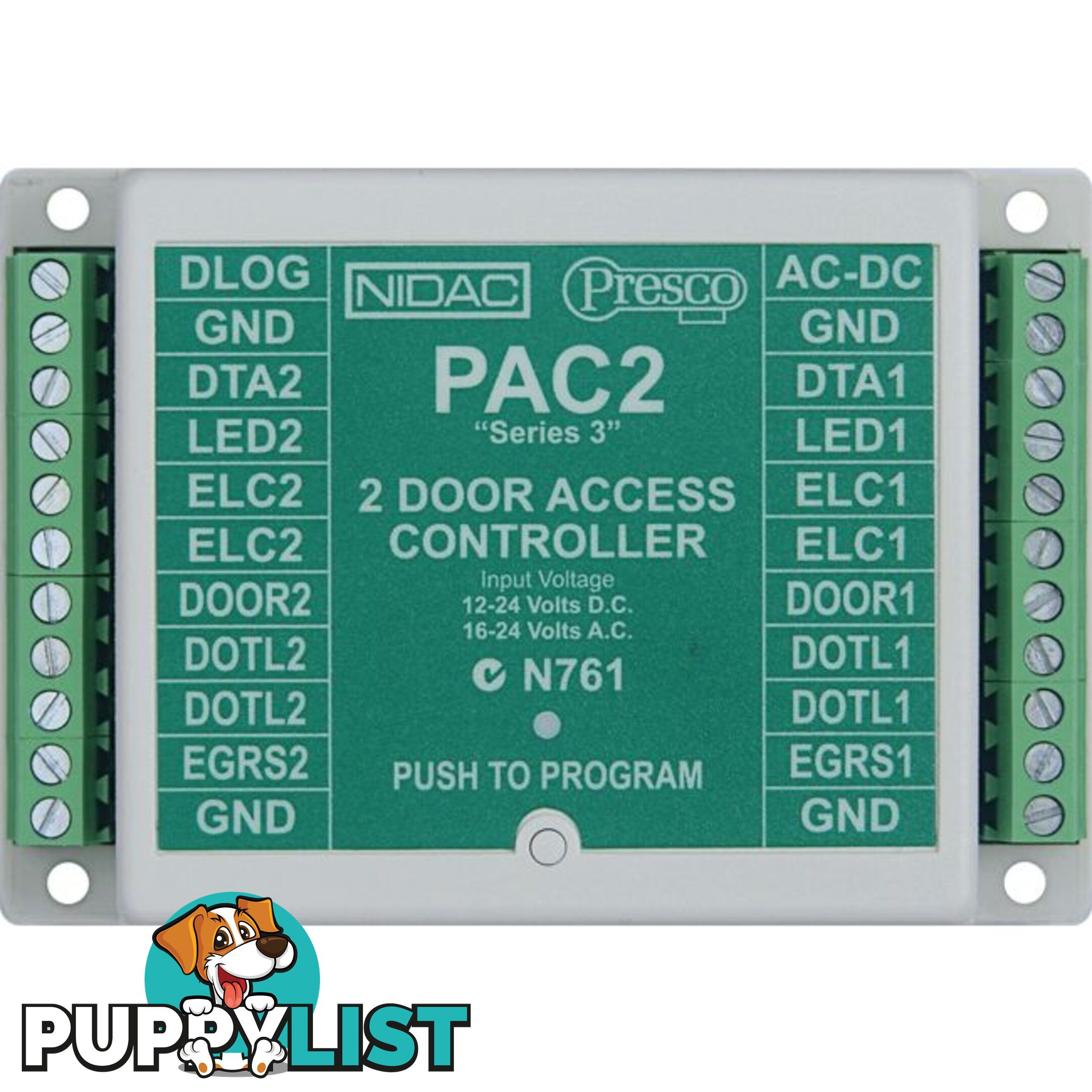 PAC2 TWO DOOR ACCESS CONTROLLER PRESCO