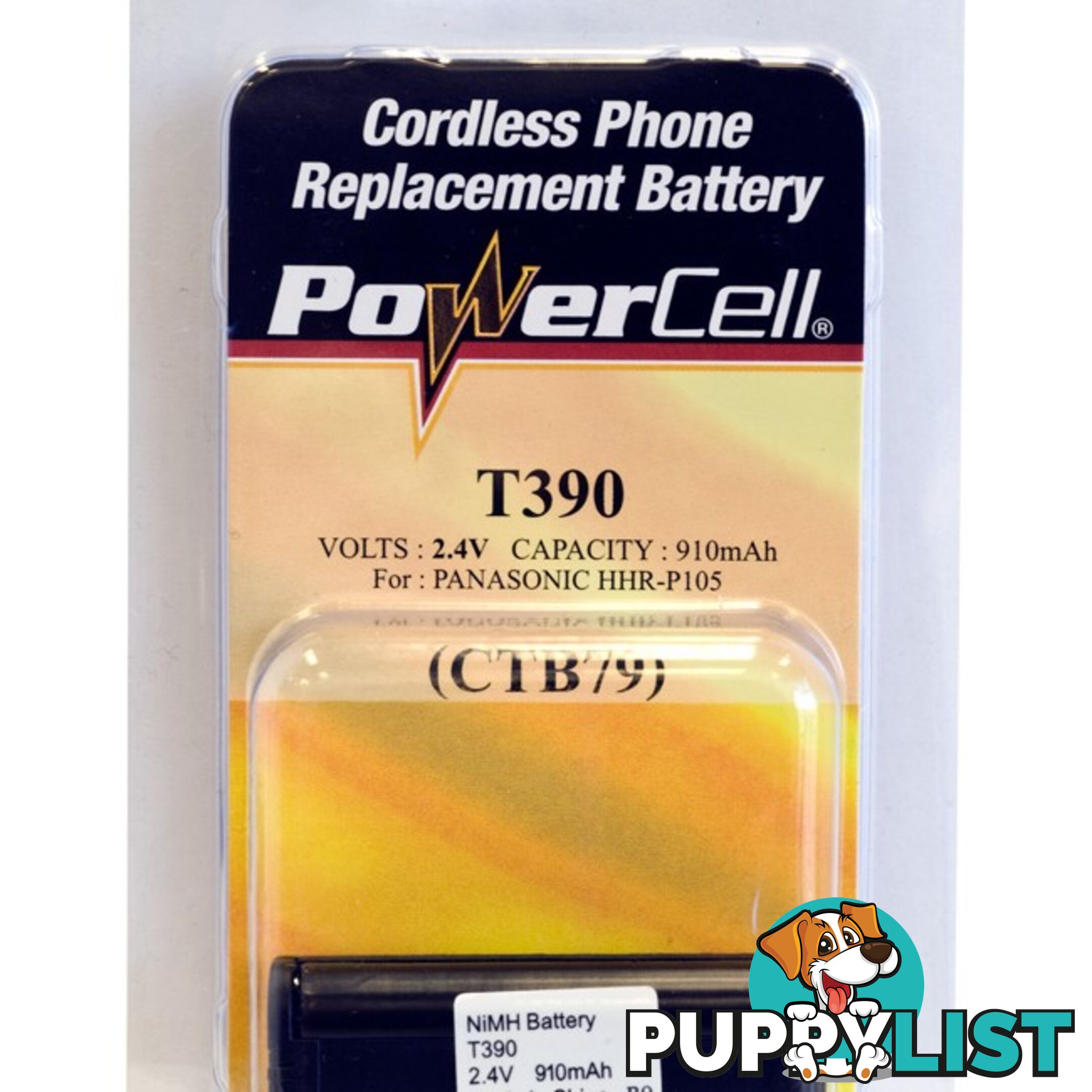 CTB79 2.4V NIMH 910MAH PHONE BATTERY REPLACES PANASONIC HHRP105