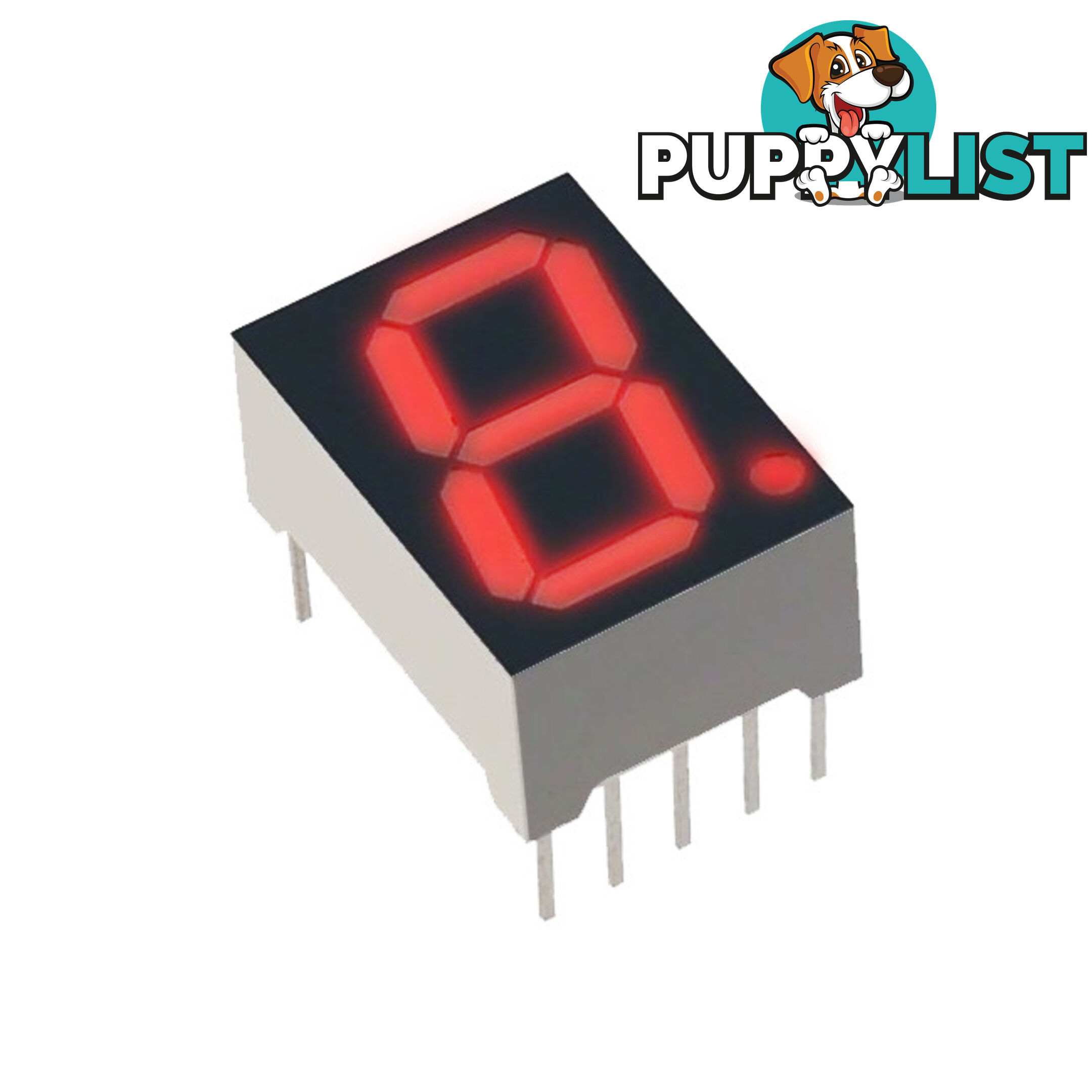 FND500 0.5" 7-SEGMENT LED DISPLAY COMMON CATHODE WHITE