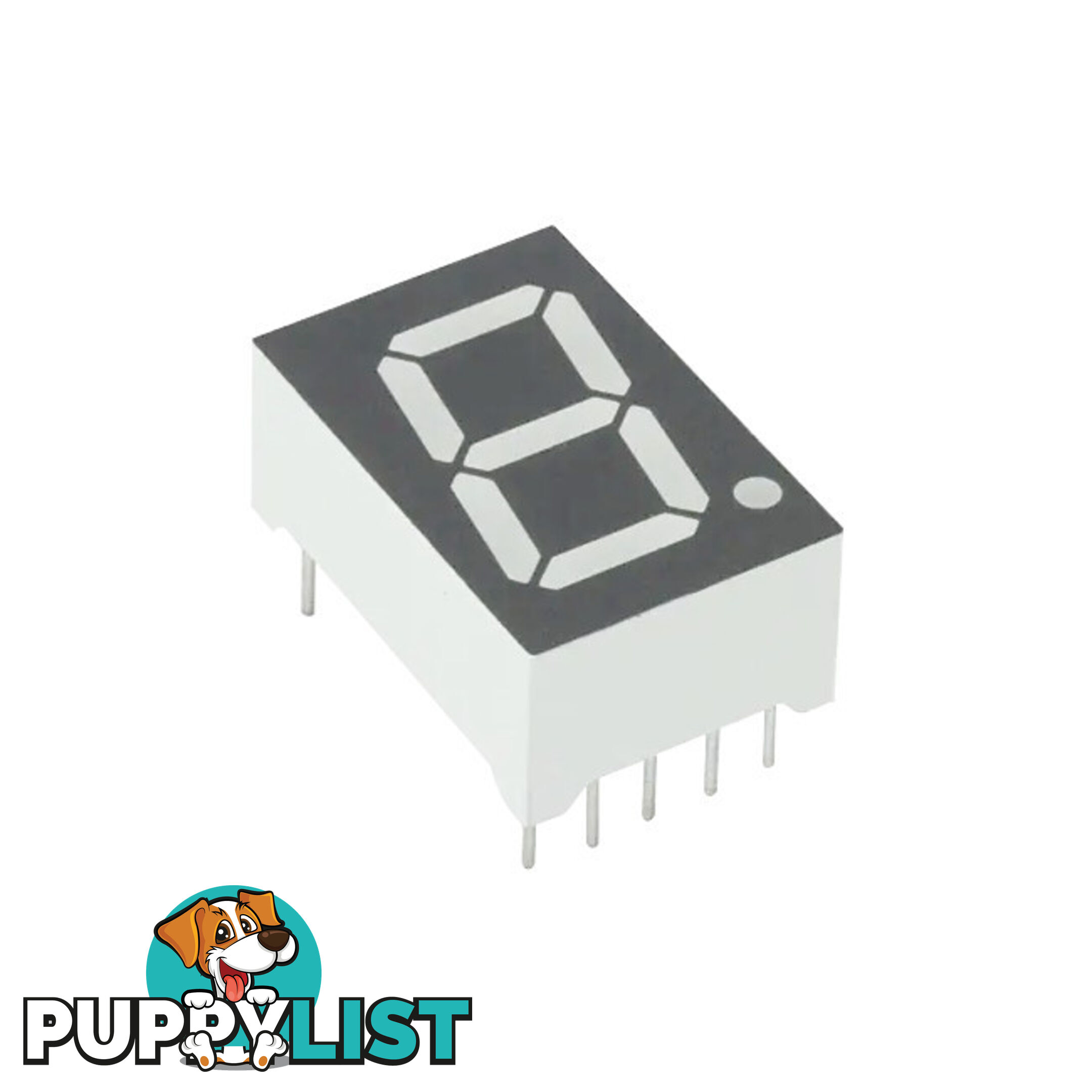 FND500 0.5" 7-SEGMENT LED DISPLAY COMMON CATHODE WHITE