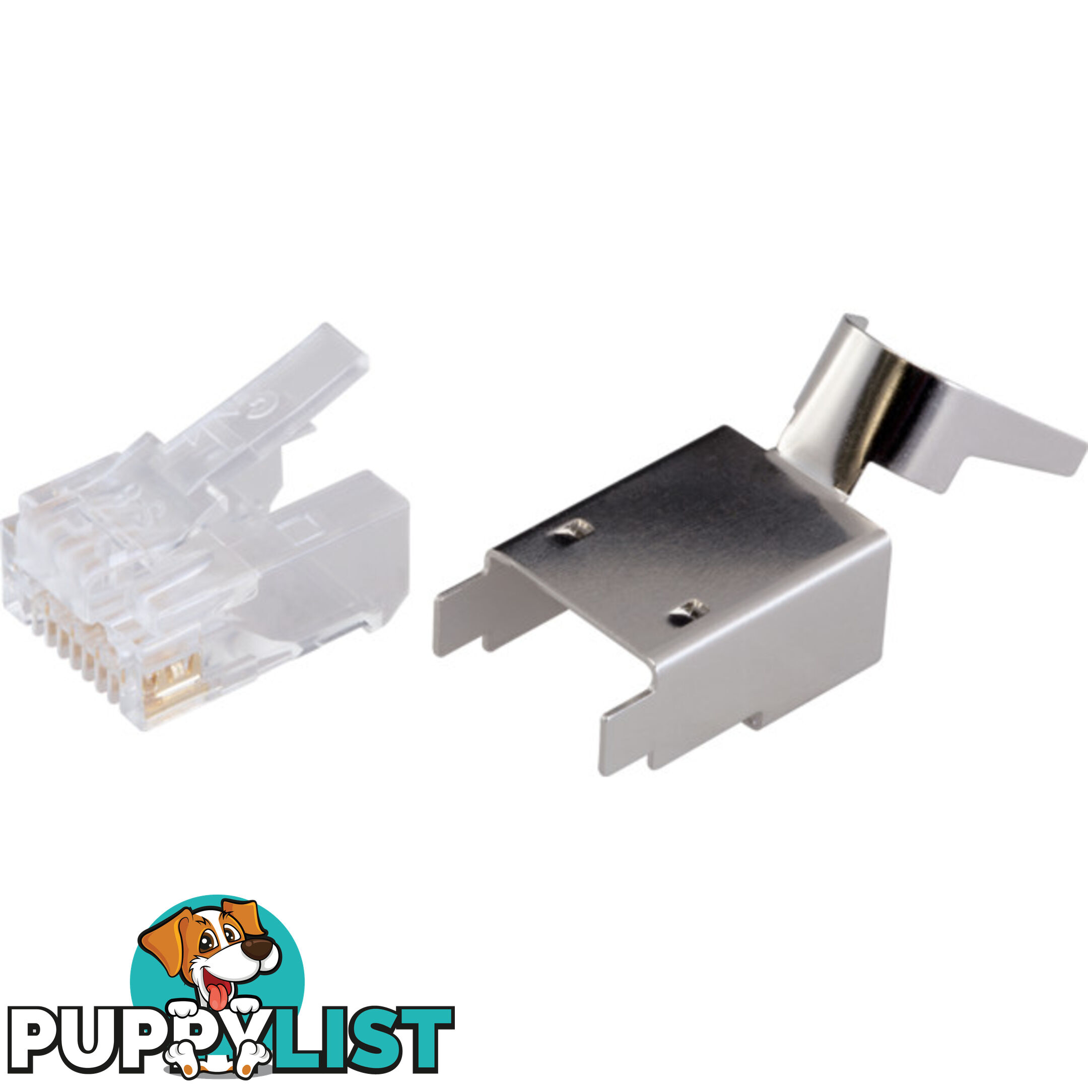 T3SPSC6G1.2 50PK STP RJ45 CAT6 SNAP PLUG SHIELDED EXT GROUND 2PC 1.2MM