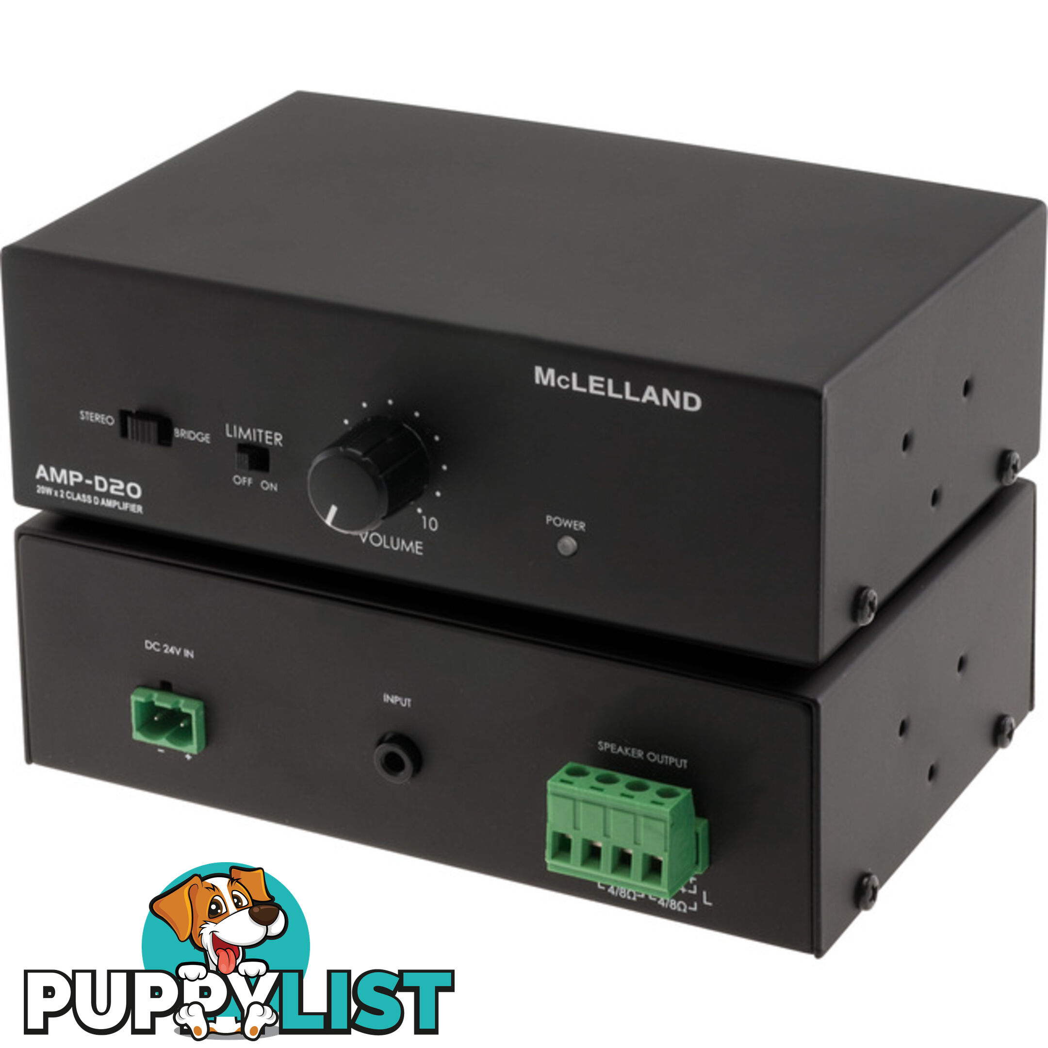 AMP-D20E CLASS D POWER AMPLIFIER 20W + 20W MCLELLAND AMPD20