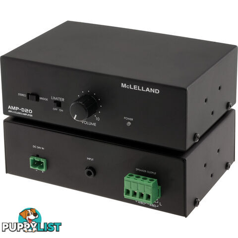 AMP-D20E CLASS D POWER AMPLIFIER 20W + 20W MCLELLAND AMPD20