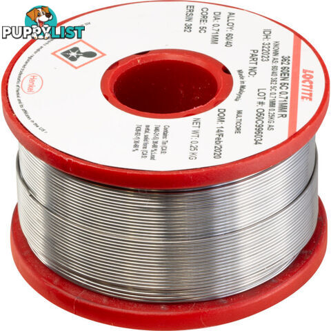 22250MCS 60/40 250G 0.71MM SOLDER 60% TIN, 40% LEAD - MULTICORE