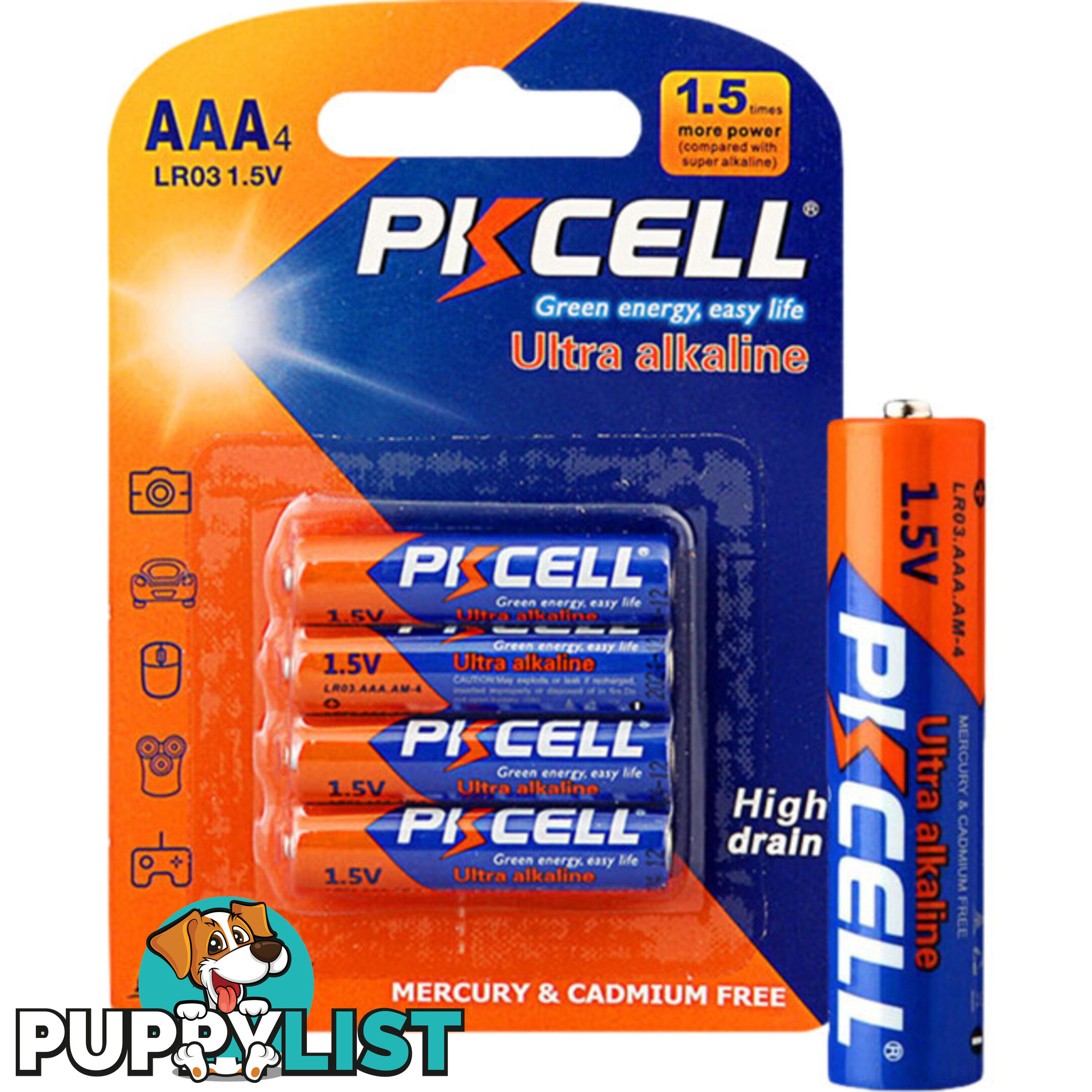 PKAL4PAAA 1.5V ULTRA ALKALINE AAA BATTERY 4PK LR03 ULTRA DIGITAL