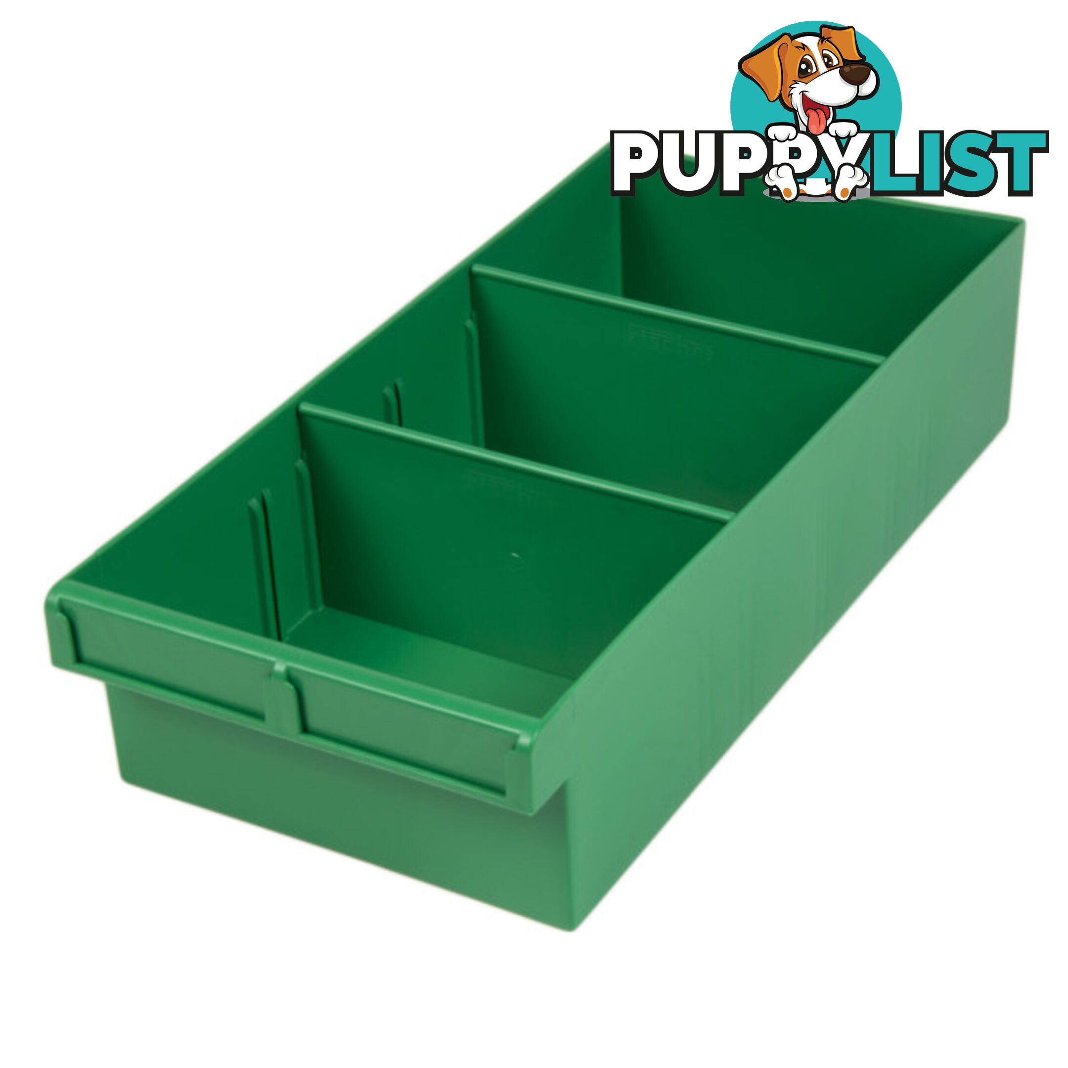 1H025GN 400MM LARGE SPARE PARTS TRAY GREEN DRAW WITH DIVIDERS