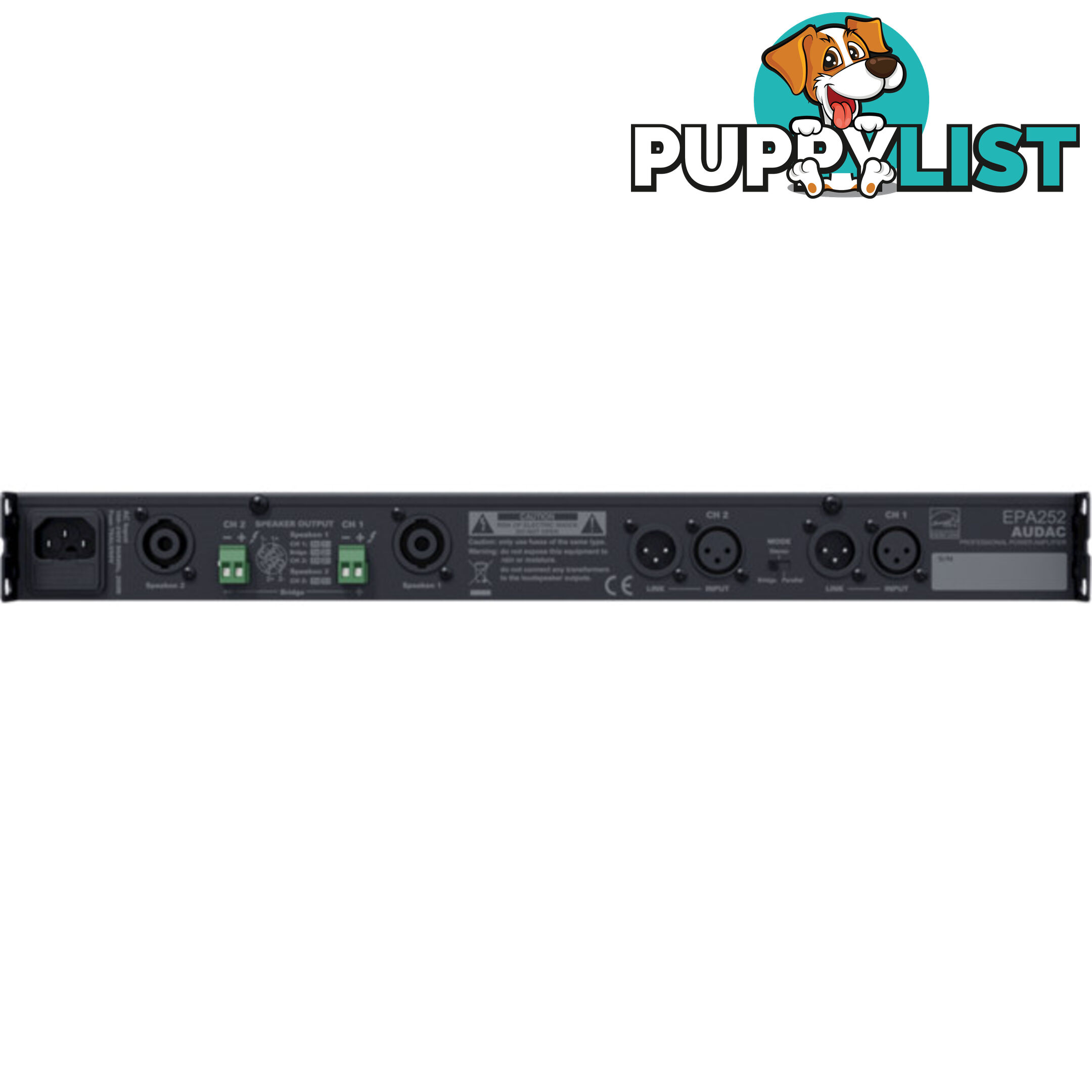 EPA252 AUDAC 2 X 250W RMS POWER AMP CLASS D