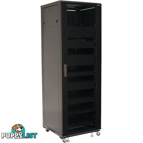 CFR2136B1 36U AV RACK WITH SHELVES ANDDOOR REMOVABLE BACK AND SIDE PANELS