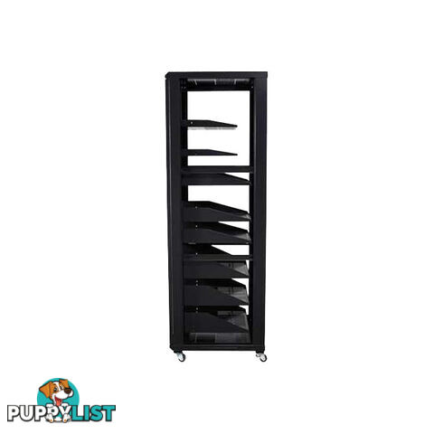 CFR2136B1 36U AV RACK WITH SHELVES ANDDOOR REMOVABLE BACK AND SIDE PANELS