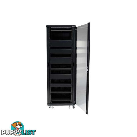 CFR2136B1 36U AV RACK WITH SHELVES ANDDOOR REMOVABLE BACK AND SIDE PANELS