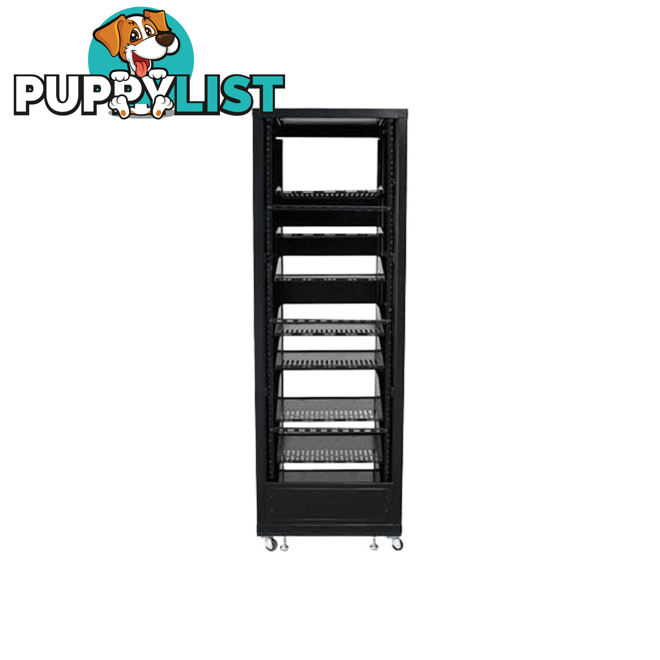 CFR2136B1 36U AV RACK WITH SHELVES ANDDOOR REMOVABLE BACK AND SIDE PANELS