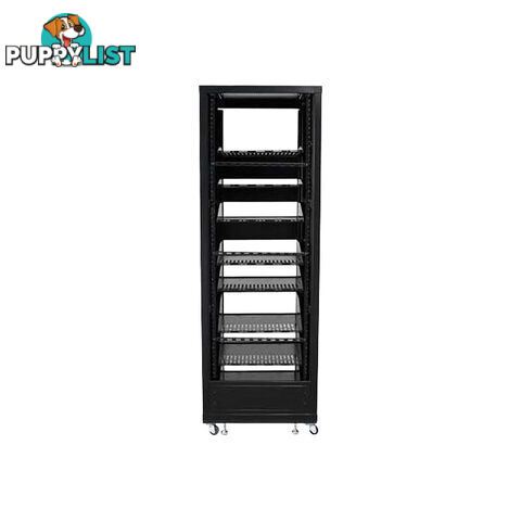 CFR2136B1 36U AV RACK WITH SHELVES ANDDOOR REMOVABLE BACK AND SIDE PANELS