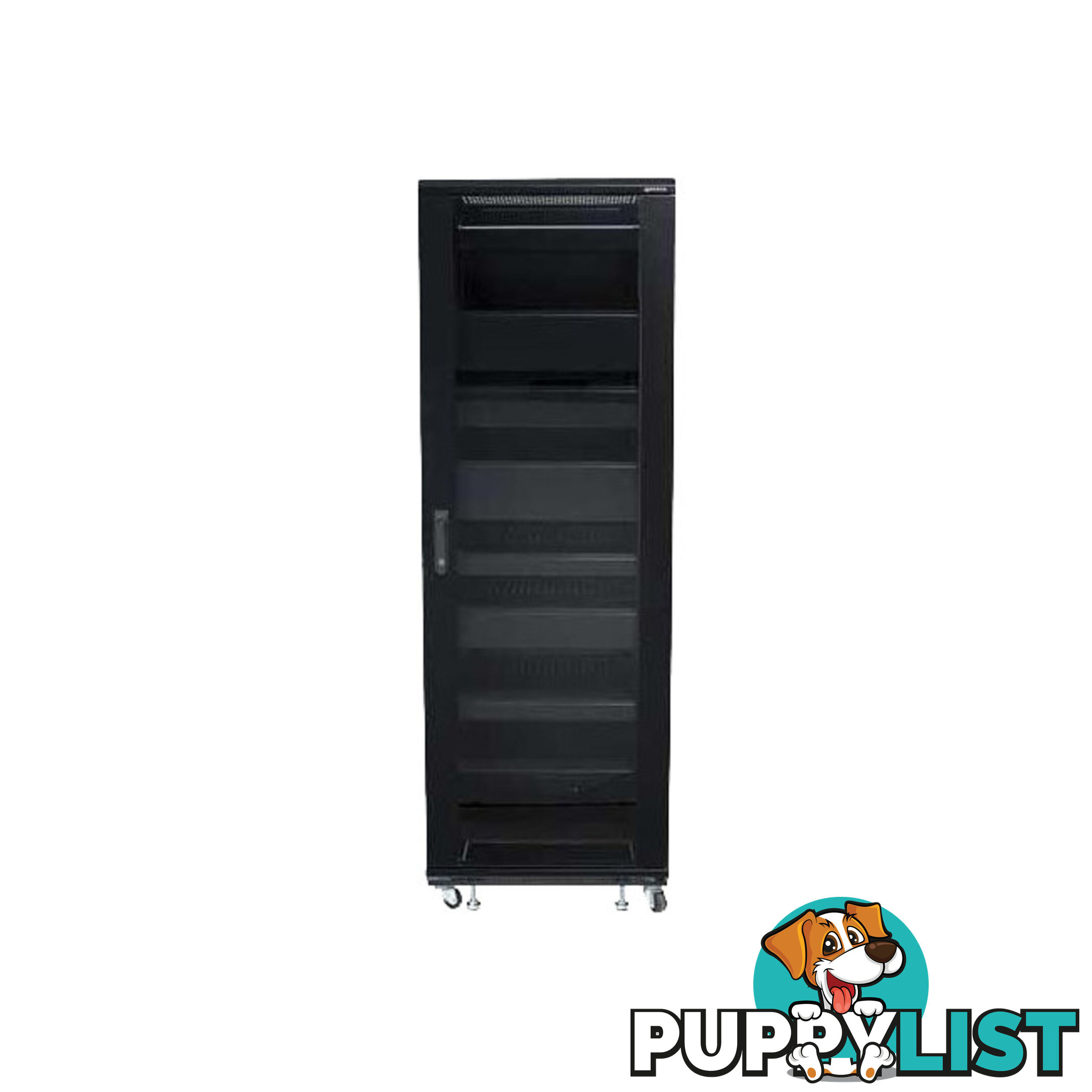 CFR2136B1 36U AV RACK WITH SHELVES ANDDOOR REMOVABLE BACK AND SIDE PANELS