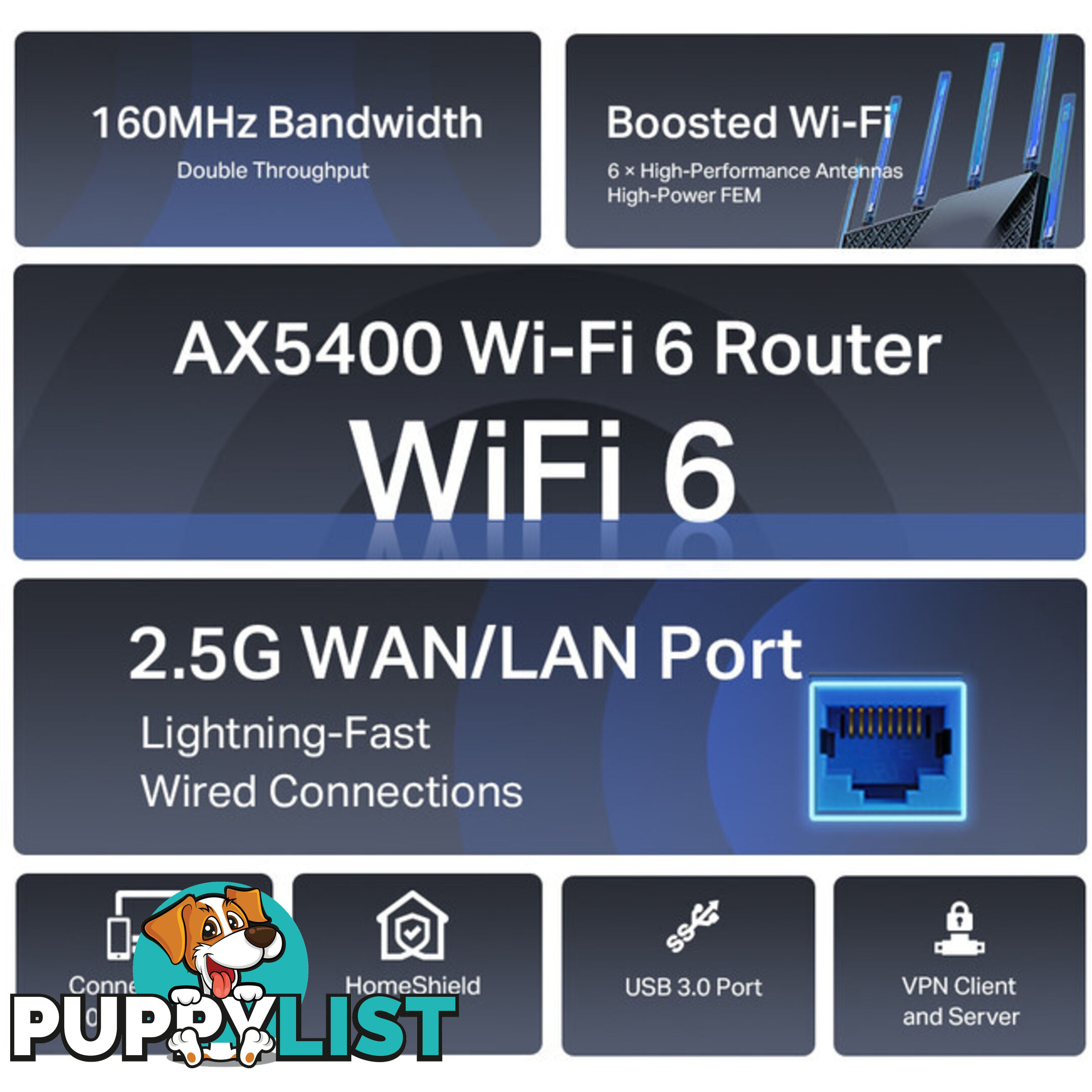 AX72PRO ARCHER AX5400 MULTI-GIGABIT WIFI6 ROUTER