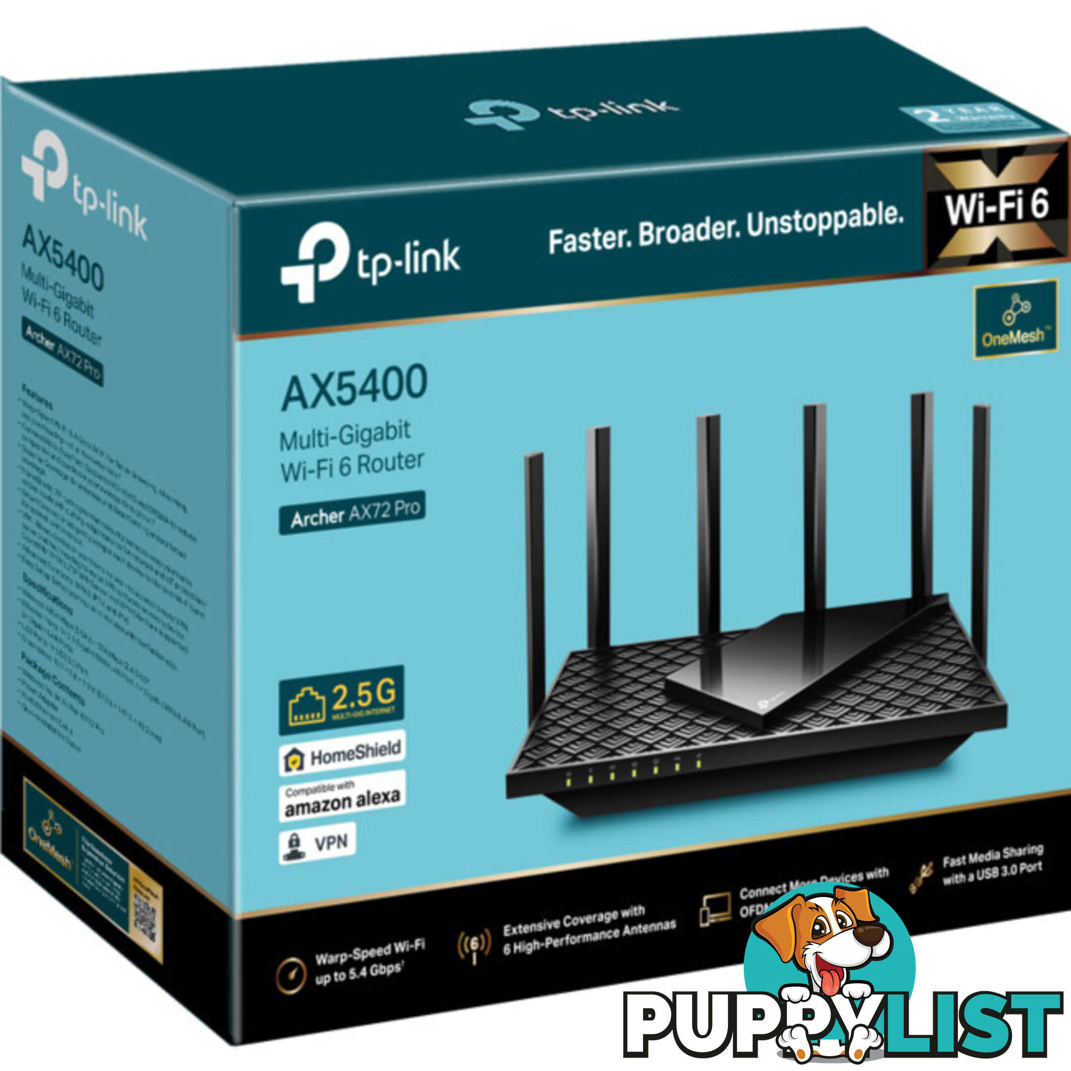 AX72PRO ARCHER AX5400 MULTI-GIGABIT WIFI6 ROUTER