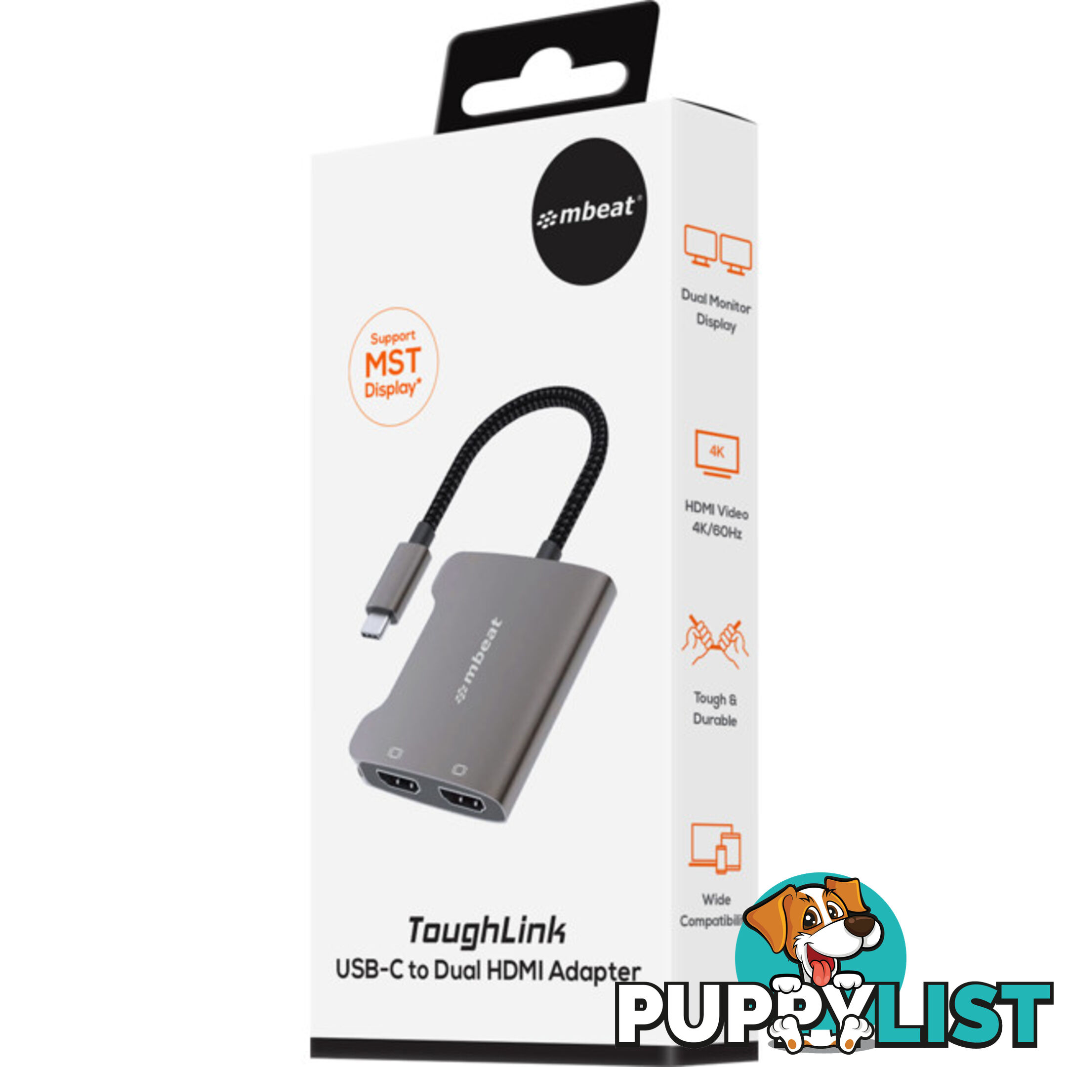 CDHD USB-C TO DUAL HDMI ADAPTER 4K TOUGHLINK