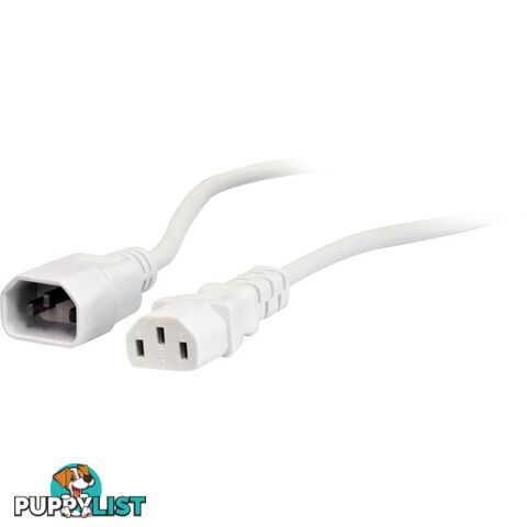 K10-5MTW 5M WHITE IEC EXTENSION LEAD COMPUTER MONITOR LEAD