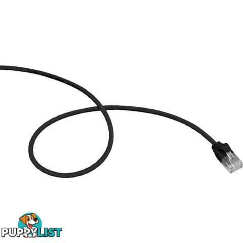 LC6SL0025BK 0.25M SLIM CAT6 PATCH LEAD BLACK ULTRA THIN