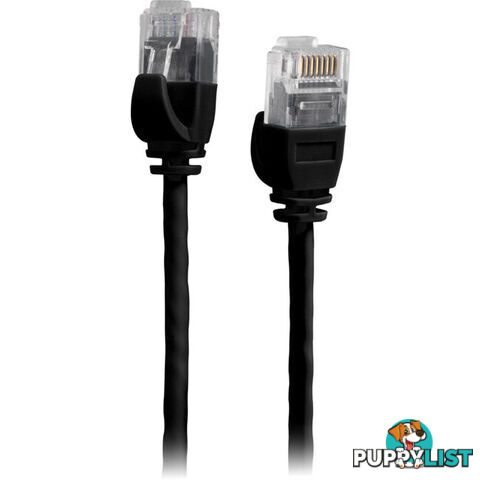 LC6SL0025BK 0.25M SLIM CAT6 PATCH LEAD BLACK ULTRA THIN