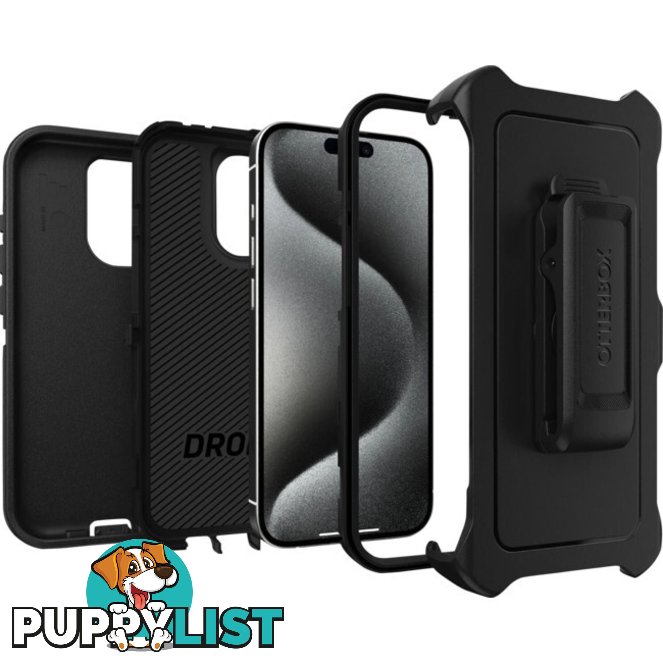 IPH15PDB DEFENDER IPHONE 15 PRO(6.1") CASE BLACK