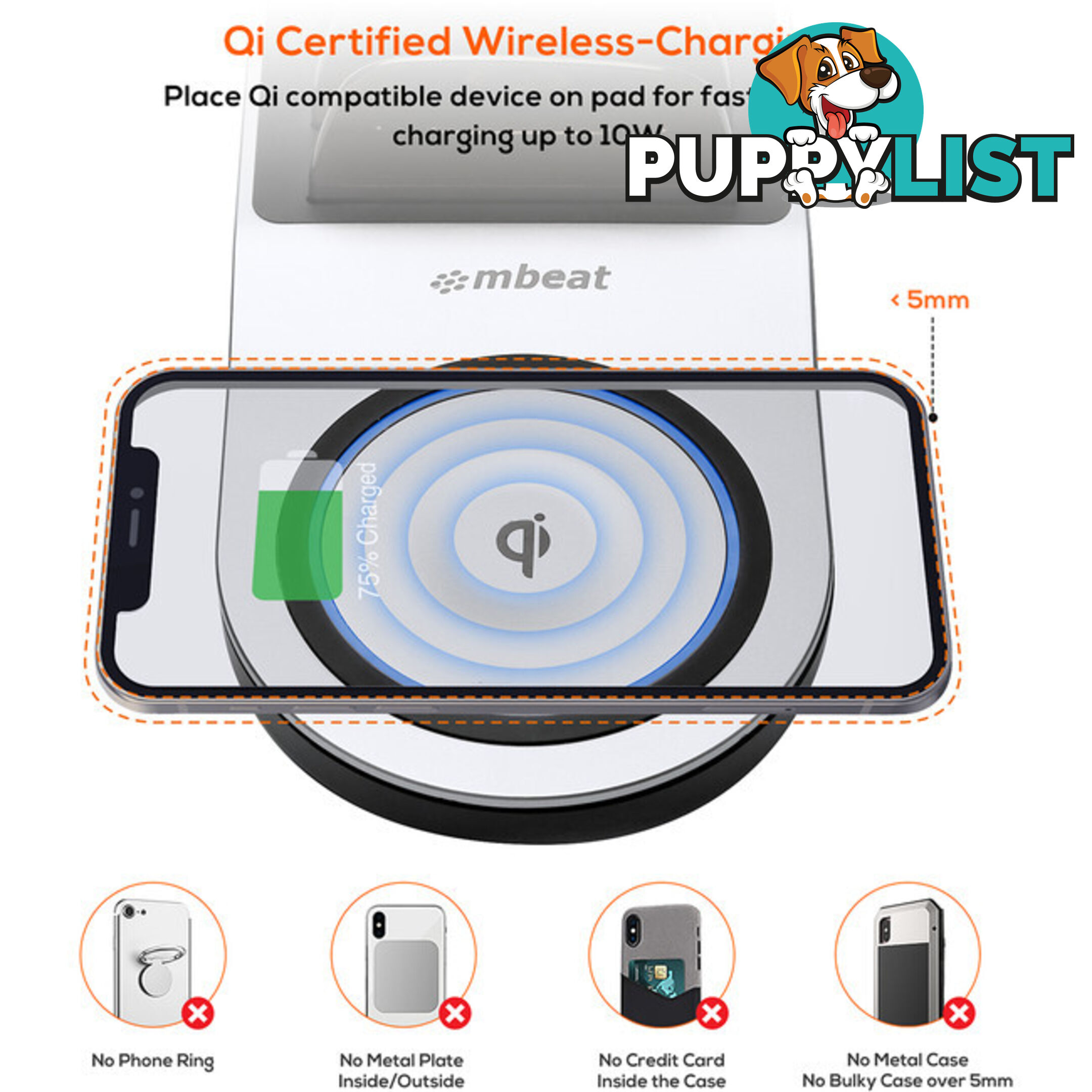 UWC5K USB-C AND QI WIRELESS CHARGER GORILLA POWER