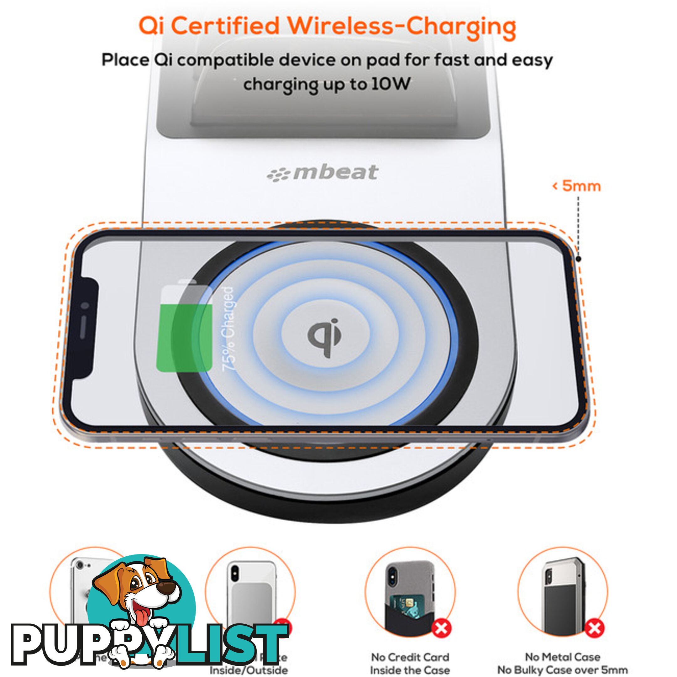 UWC5K USB-C AND QI WIRELESS CHARGER GORILLA POWER