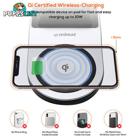 UWC5K USB-C AND QI WIRELESS CHARGER GORILLA POWER