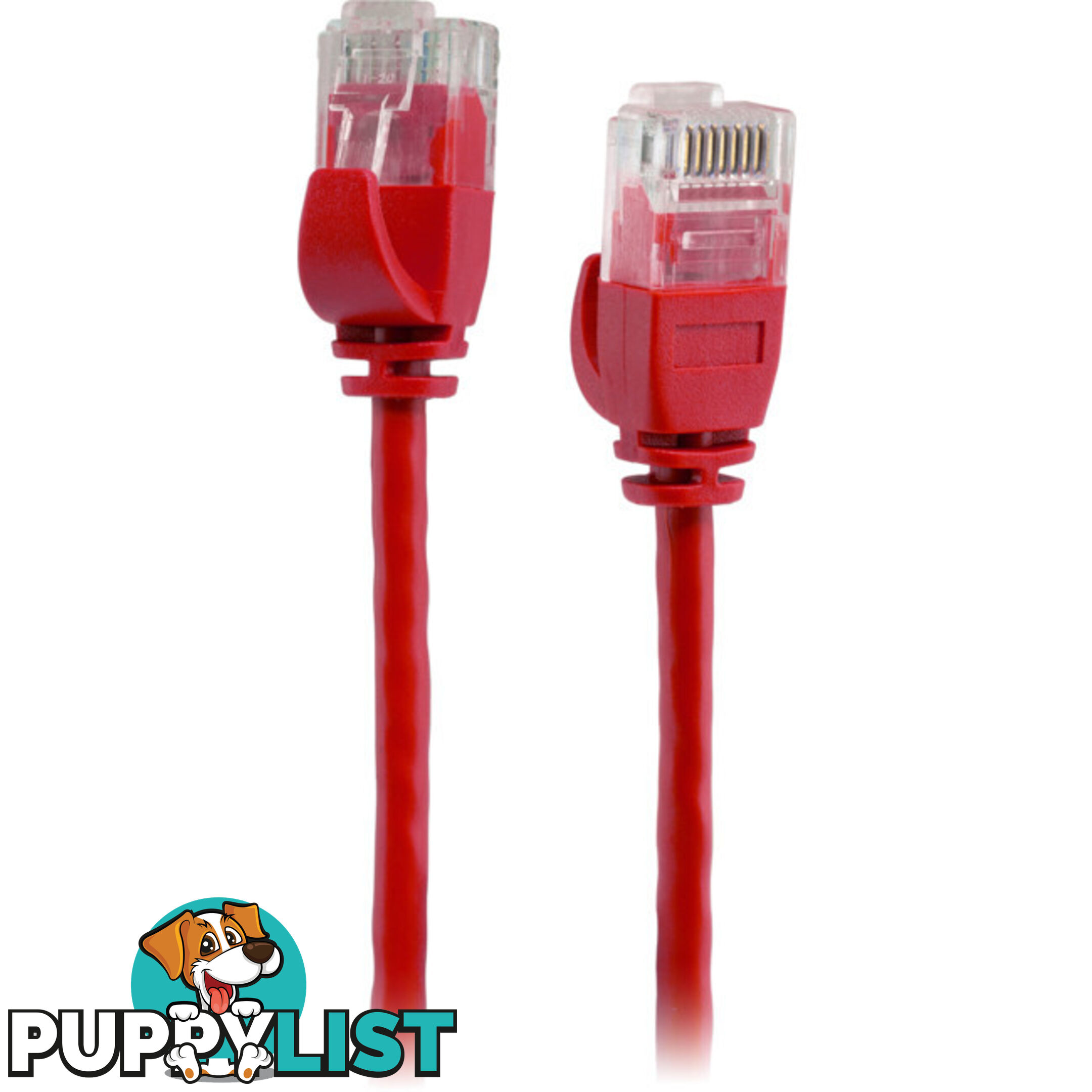 LC6SL0025RD 0.25M SLIM CAT6 PATCH LEAD RED ULTRA THIN