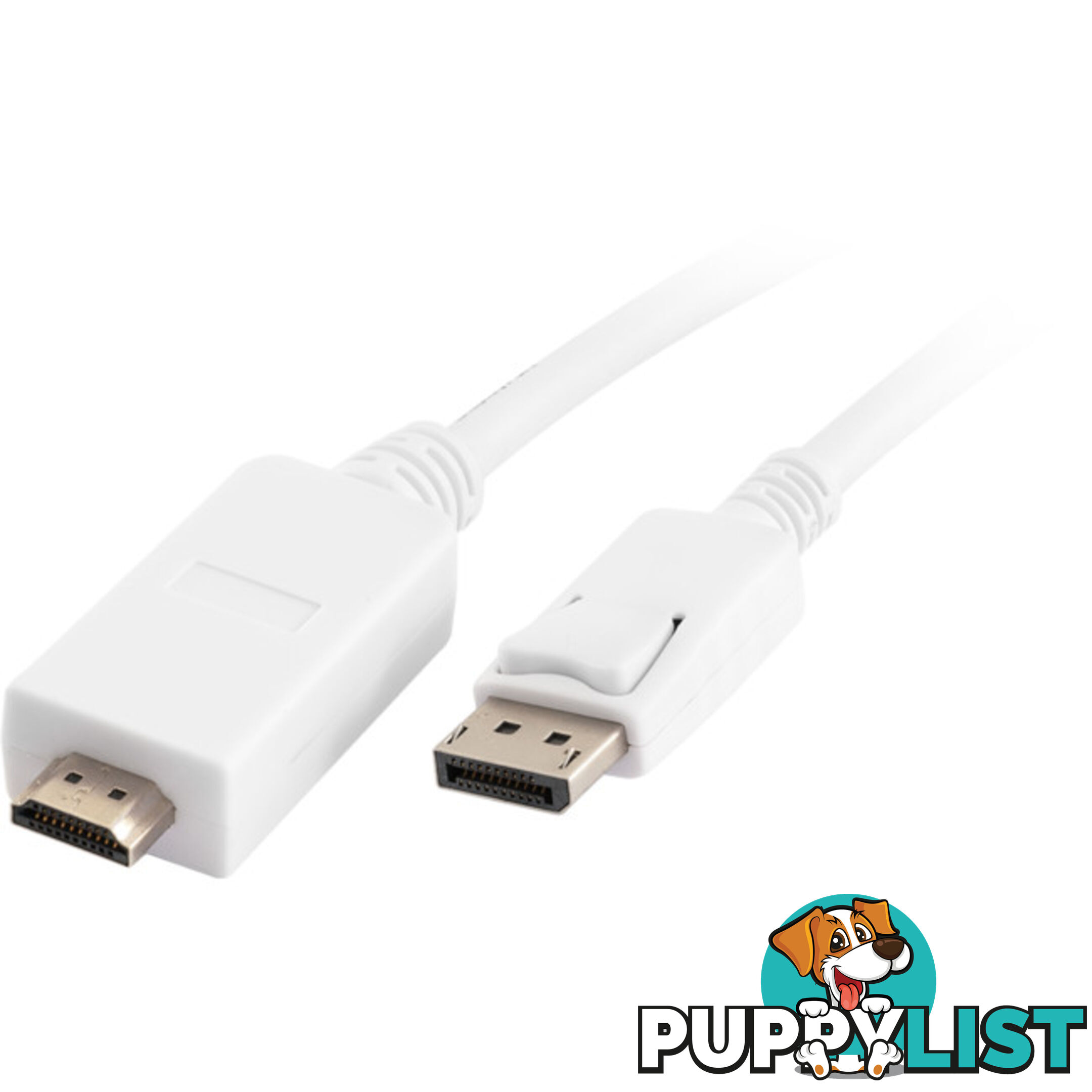 LC6210 DISPLAYPORT PLUG TO HDMI - 2M PLUG LEAD WHITE