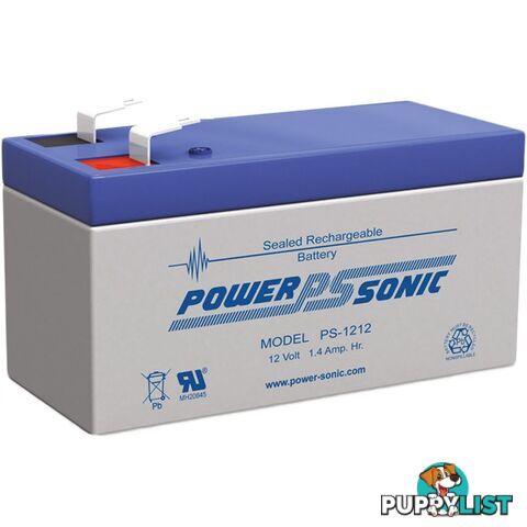 PS1212 12V 1.4AMP SLA BATTERY F1 TERMINAL SEALED LEAD ACID