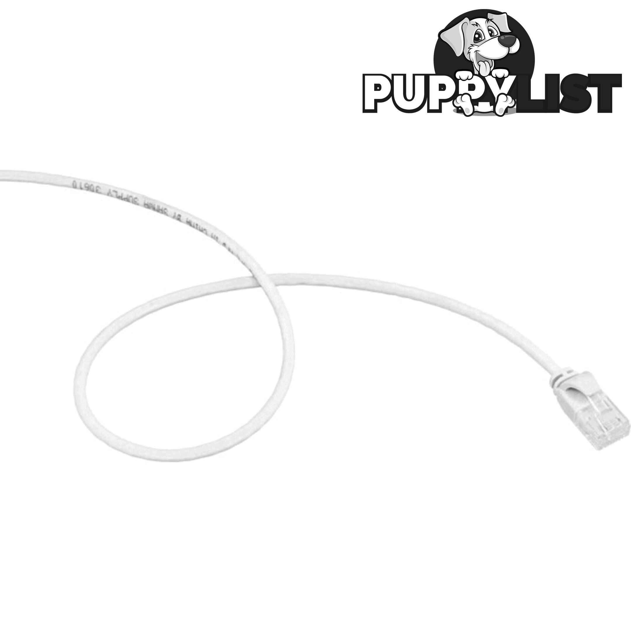 LC6SL0500WH 5M SLIM CAT6 PATCH LEAD WHITE ULTRA THIN