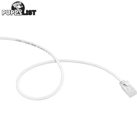 LC6SL0500WH 5M SLIM CAT6 PATCH LEAD WHITE ULTRA THIN