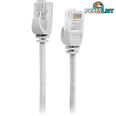 LC6SL0500WH 5M SLIM CAT6 PATCH LEAD WHITE ULTRA THIN