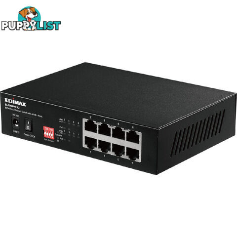 ES1008PHEV2 8 PORT POE SWITCH WITH DIP 4 X POE PORTS 200M