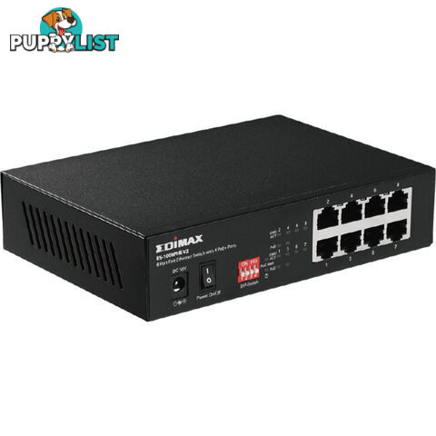 ES1008PHEV2 8 PORT POE SWITCH WITH DIP 4 X POE PORTS 200M