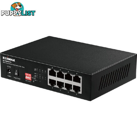 ES1008PHEV2 8 PORT POE SWITCH WITH DIP 4 X POE PORTS 200M