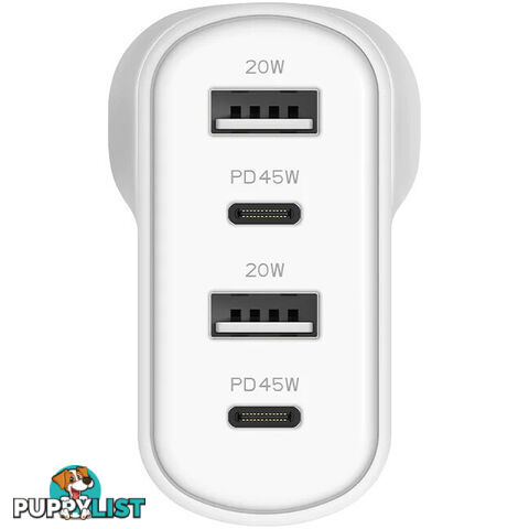 45WUCWC 45W MULTIPORT FAST WALL CHARGER USB-C USB-A POWERPLUS