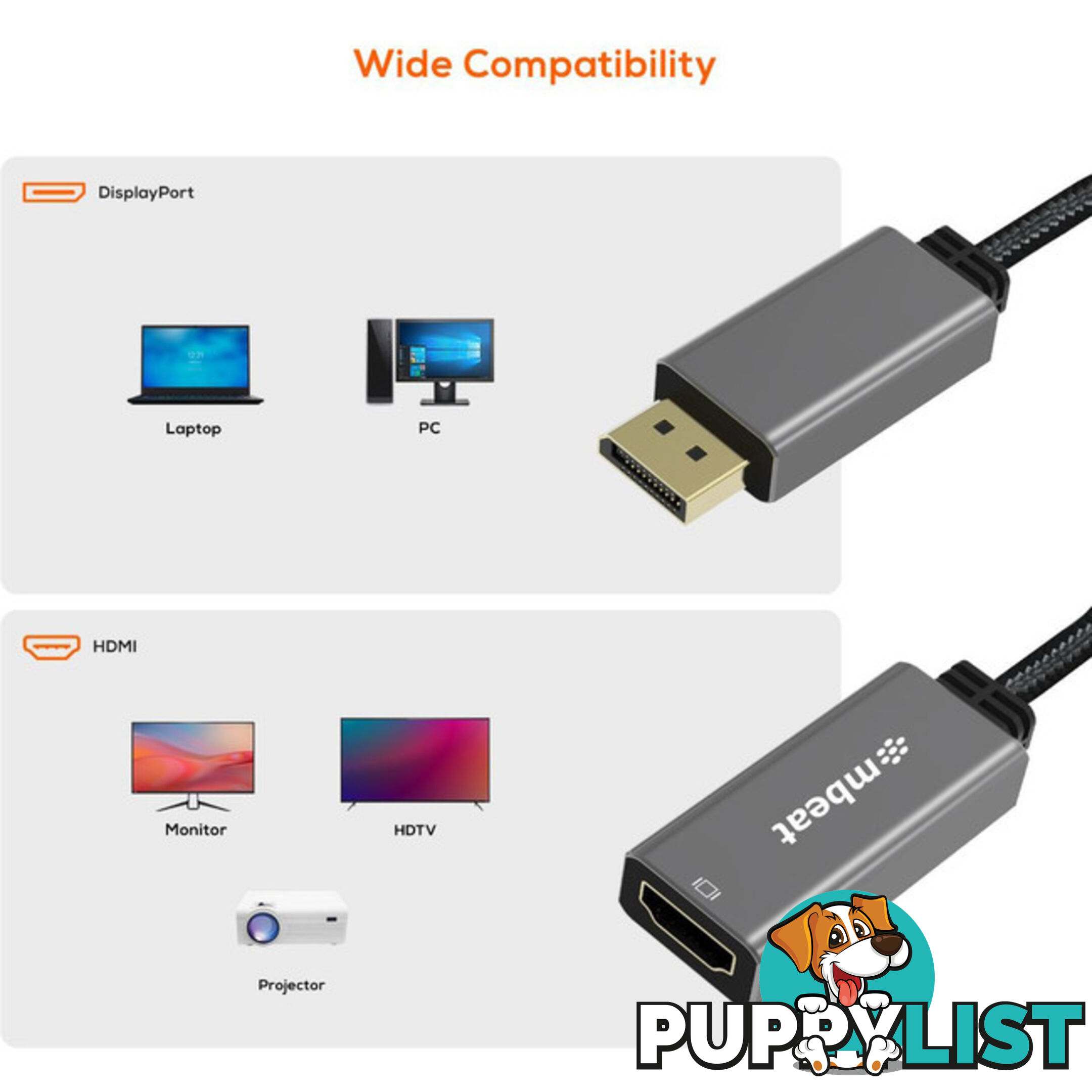 LC7982 DISPLAY PORT TO HDMI ADAPTER 4K TOUGHLINK