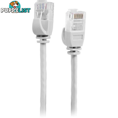 LC6SL0025WH 0.25M SLIM CAT6 PATCH LEAD WHITE ULTRA THIN