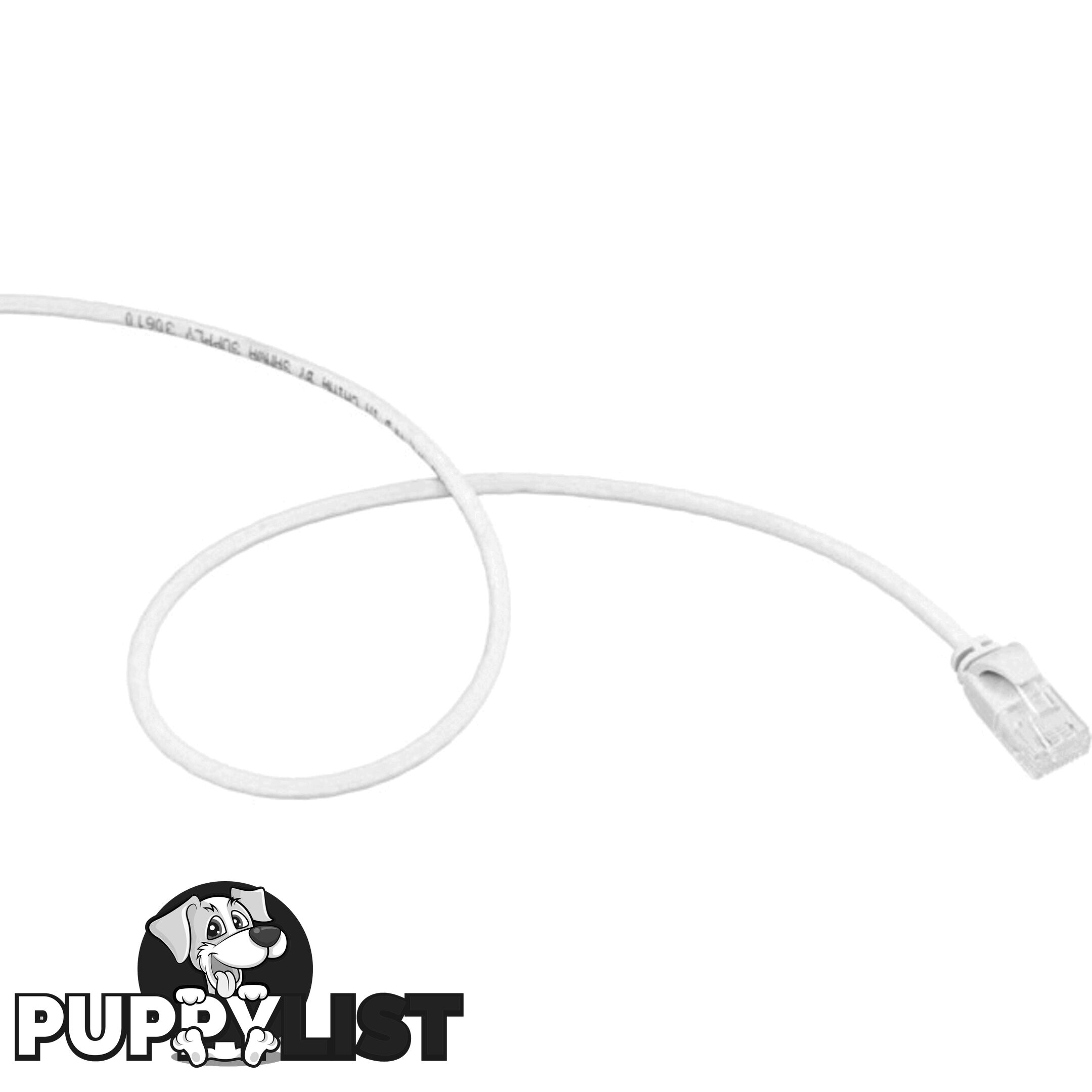 LC6SL0025WH 0.25M SLIM CAT6 PATCH LEAD WHITE ULTRA THIN