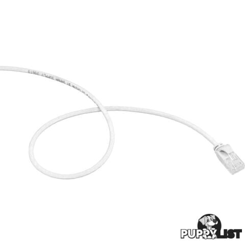 LC6SL0025WH 0.25M SLIM CAT6 PATCH LEAD WHITE ULTRA THIN