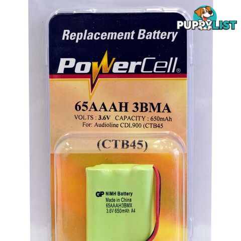 CTB45 3.6V NIMH 650MAH PHONE BATTERY SUITS AUDIOLINE CORDLESS