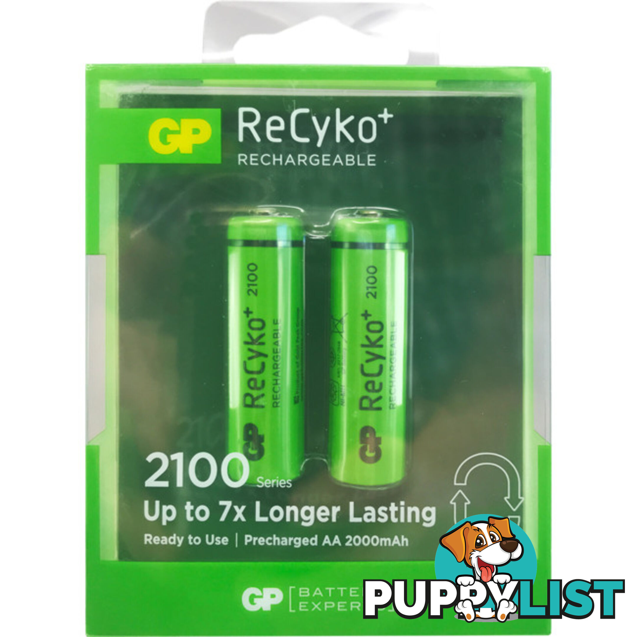 GP2AARECY RECYKO LSD AA BATTERY 2PK 2100MAH RECHARGEABLE NIMH GP