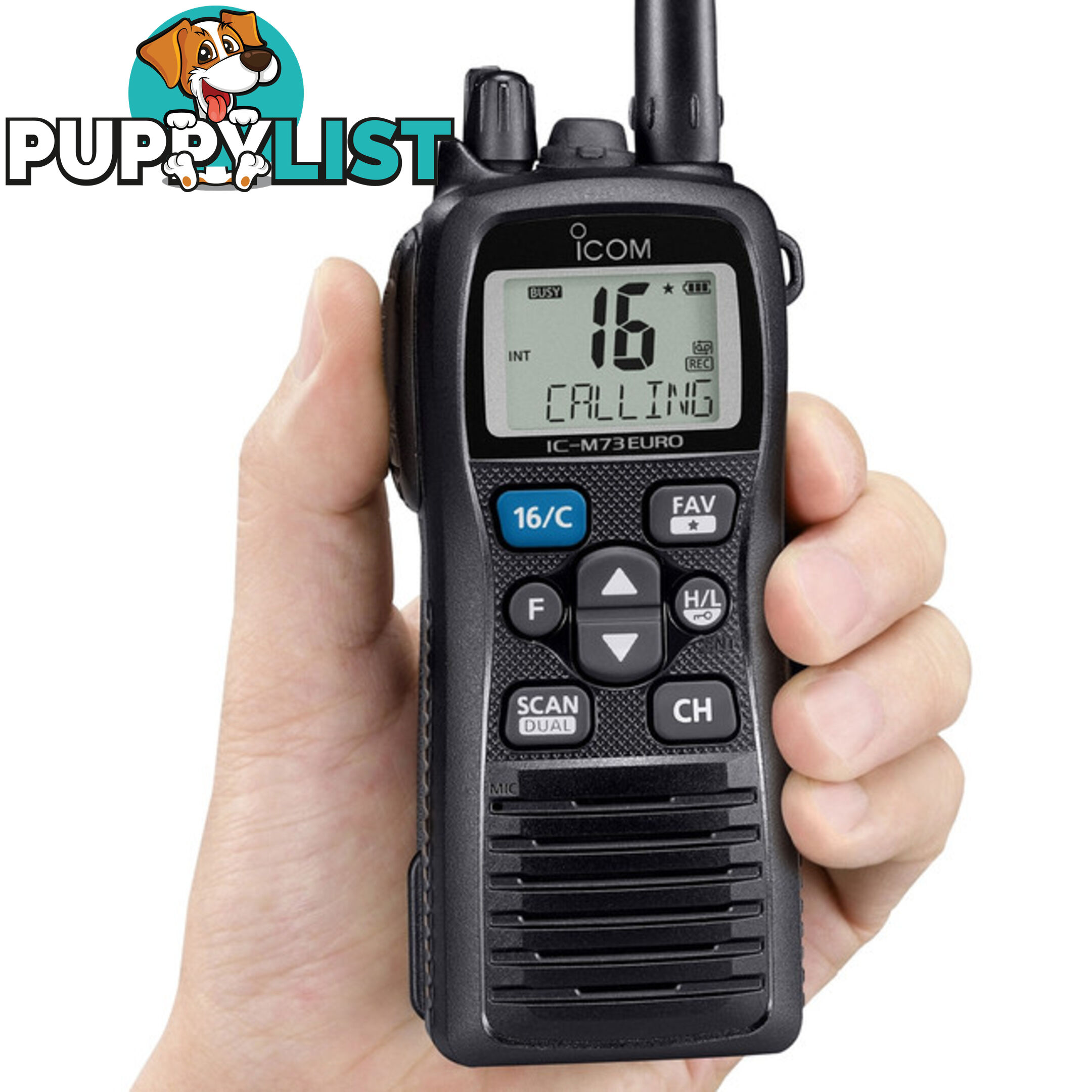 ICM73EURO 5W WATERPROOF VHF MARINE RADIO COMPACT HANDHELD AQUAQUAKE