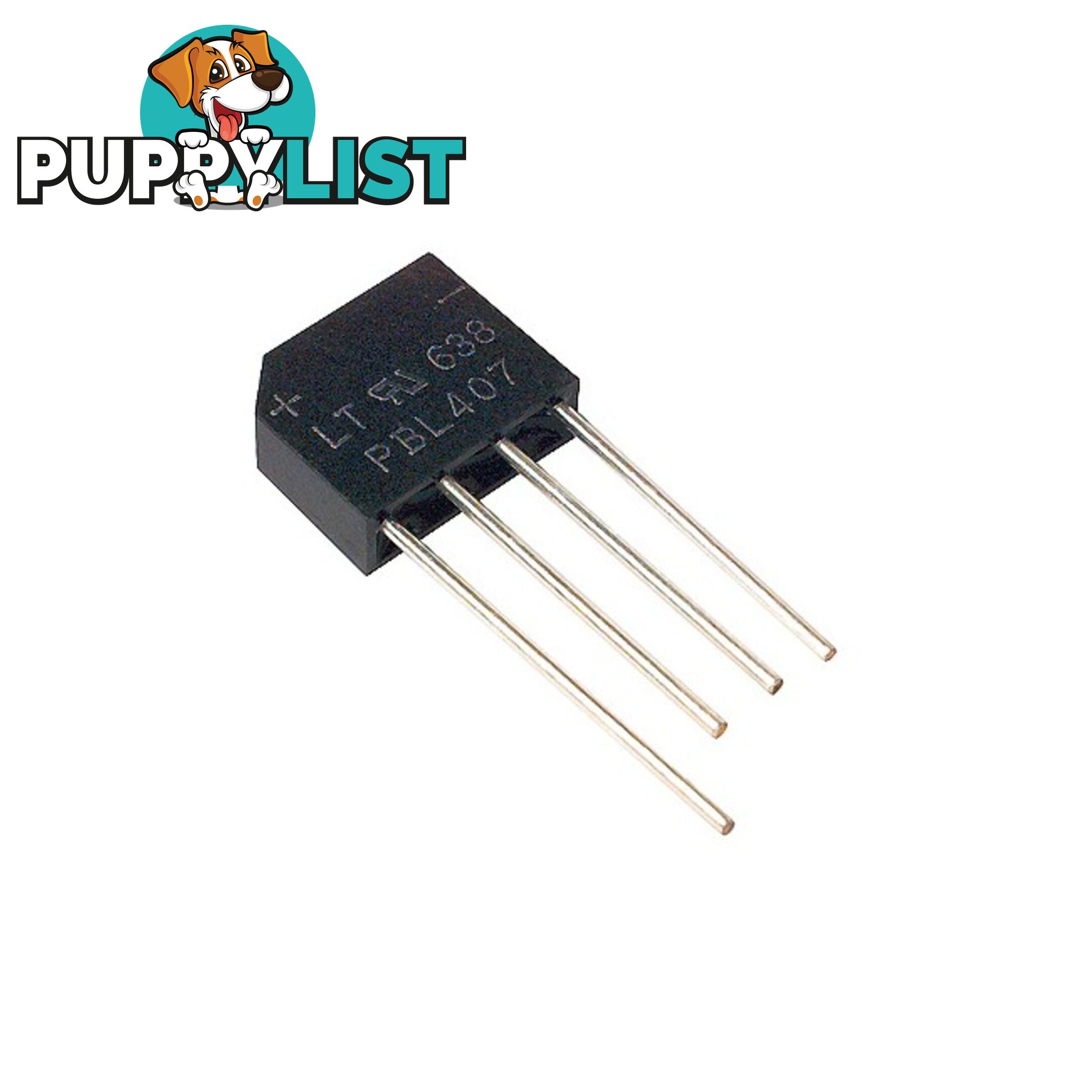 PBL407 4AMP 1000V SILICON BRIDGE RECTIFIER DIODE (KBL407)